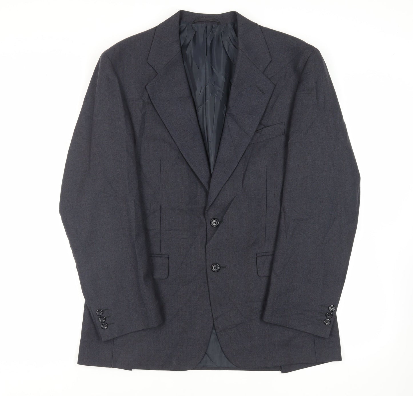 Debenhams Mens Blue Striped Polyester Jacket Suit Jacket Size 40 Regular