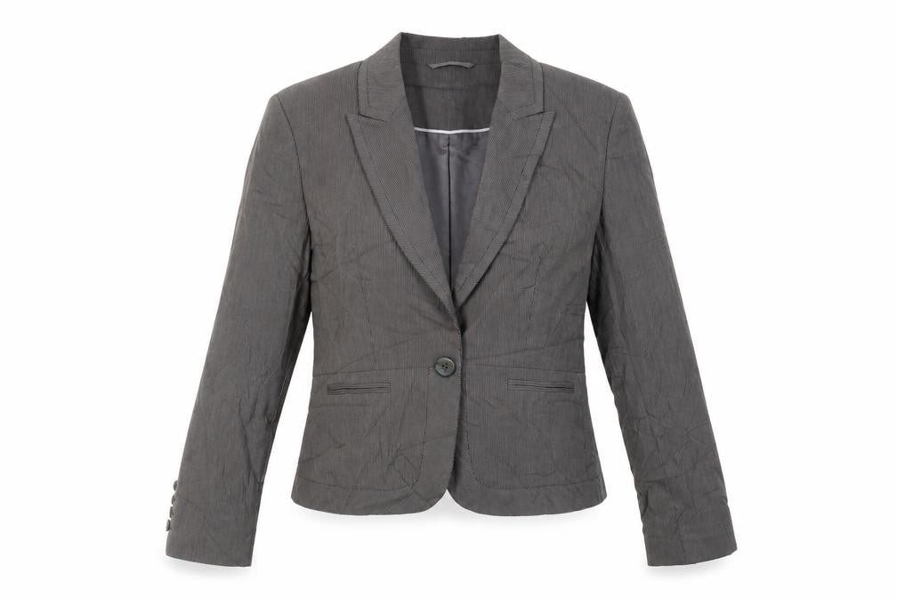 Next Womens Brown Striped Jacket Blazer Size 14 Button