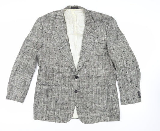TownCraft Mens Grey Polyester Jacket Blazer Size 46 Regular