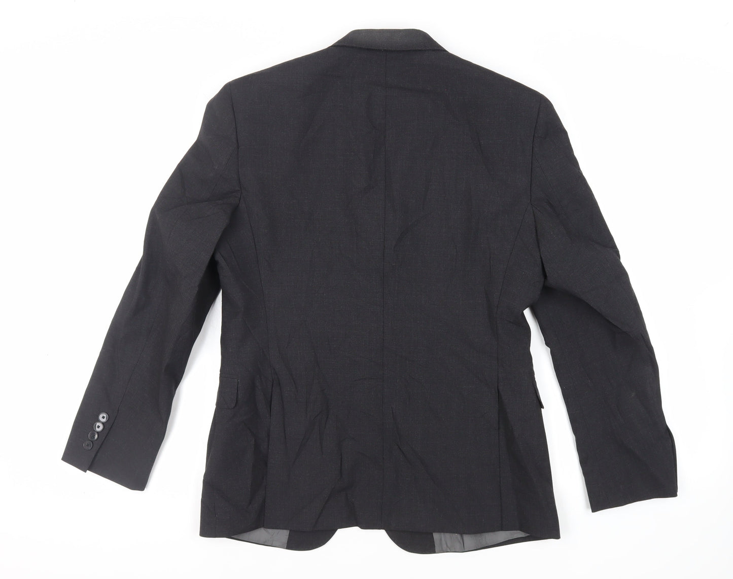 John Lewis Mens Black Polyester Jacket Suit Jacket Size 40 Regular