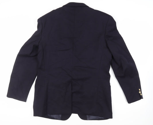 Burton Mens Blue Wool Jacket Blazer Size 42 Regular