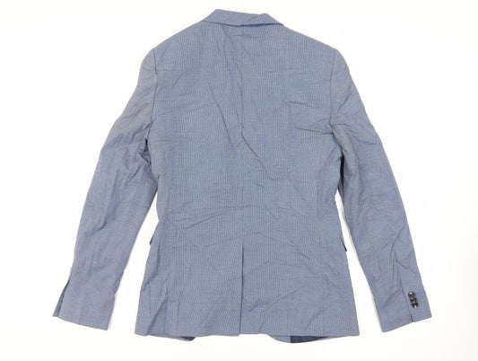 Marks and Spencer Mens Blue Polyester Jacket Suit Jacket Size 36 Regular