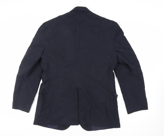 Haggar Mens Blue Polyester Jacket Blazer Size 42 Regular