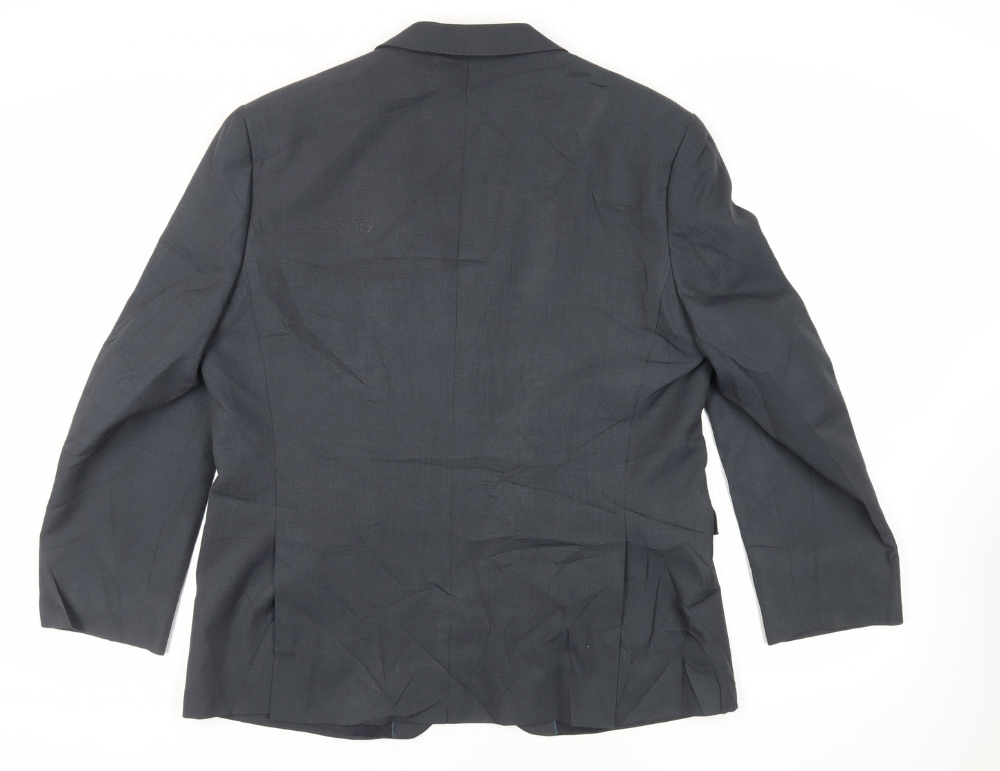 Greenwoods Mens Blue Polyester Jacket Suit Jacket Size 44 Regular
