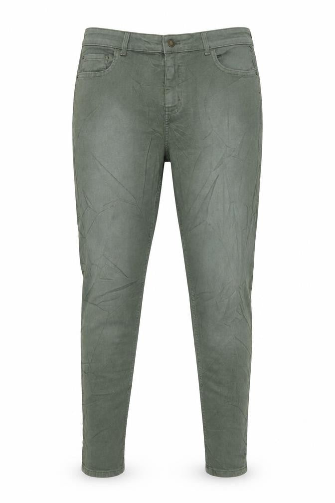 Marks & Spencer Womens Green Cotton Skinny Jeans Size 14 L30 in Regular Zip