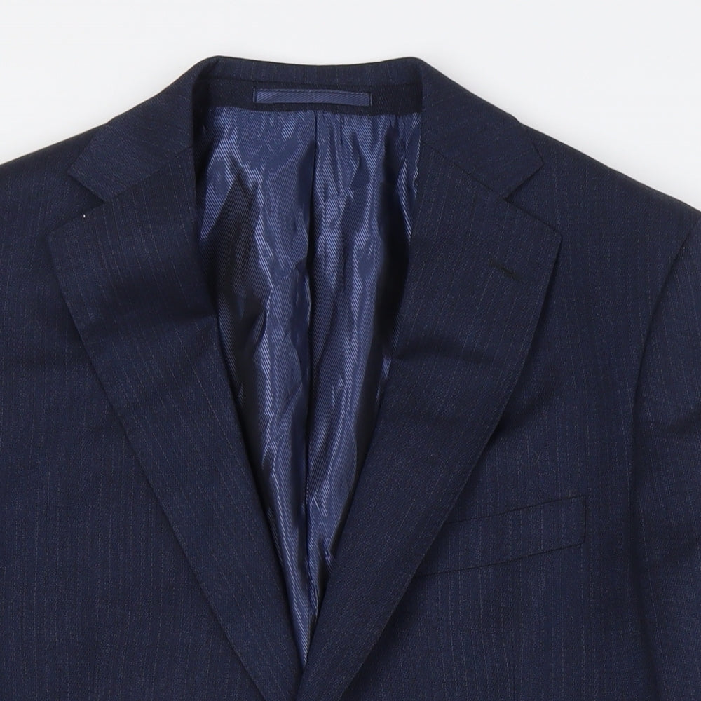 Marks and Spencer Mens Blue Wool Jacket Suit Jacket Size 38 Regular