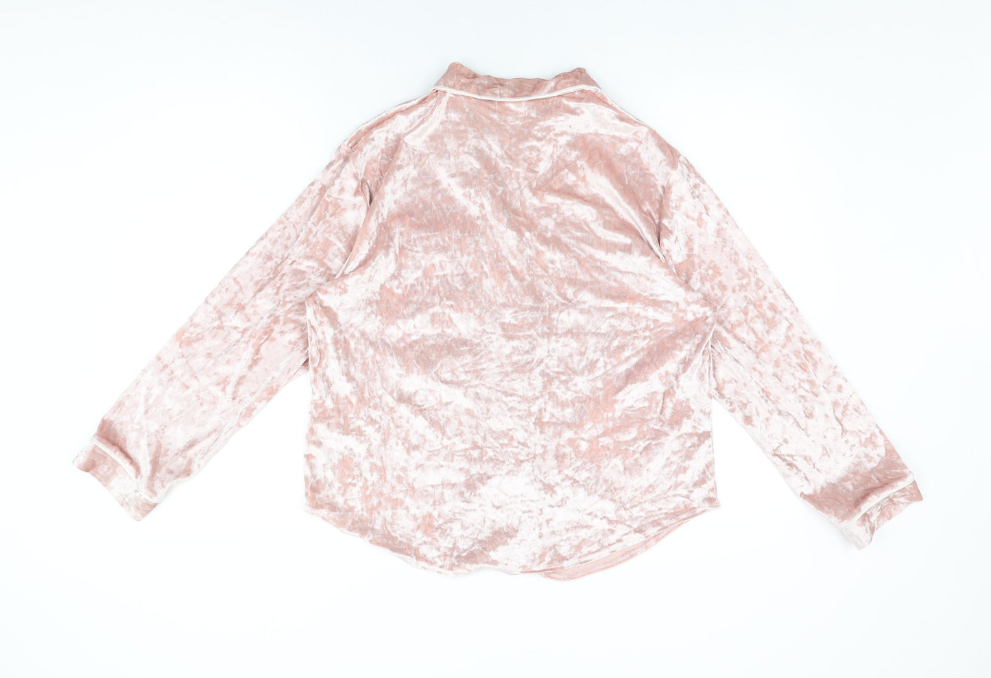A La Mode Womens Pink Solid Polyester Top Pyjama Top Size 10 Button