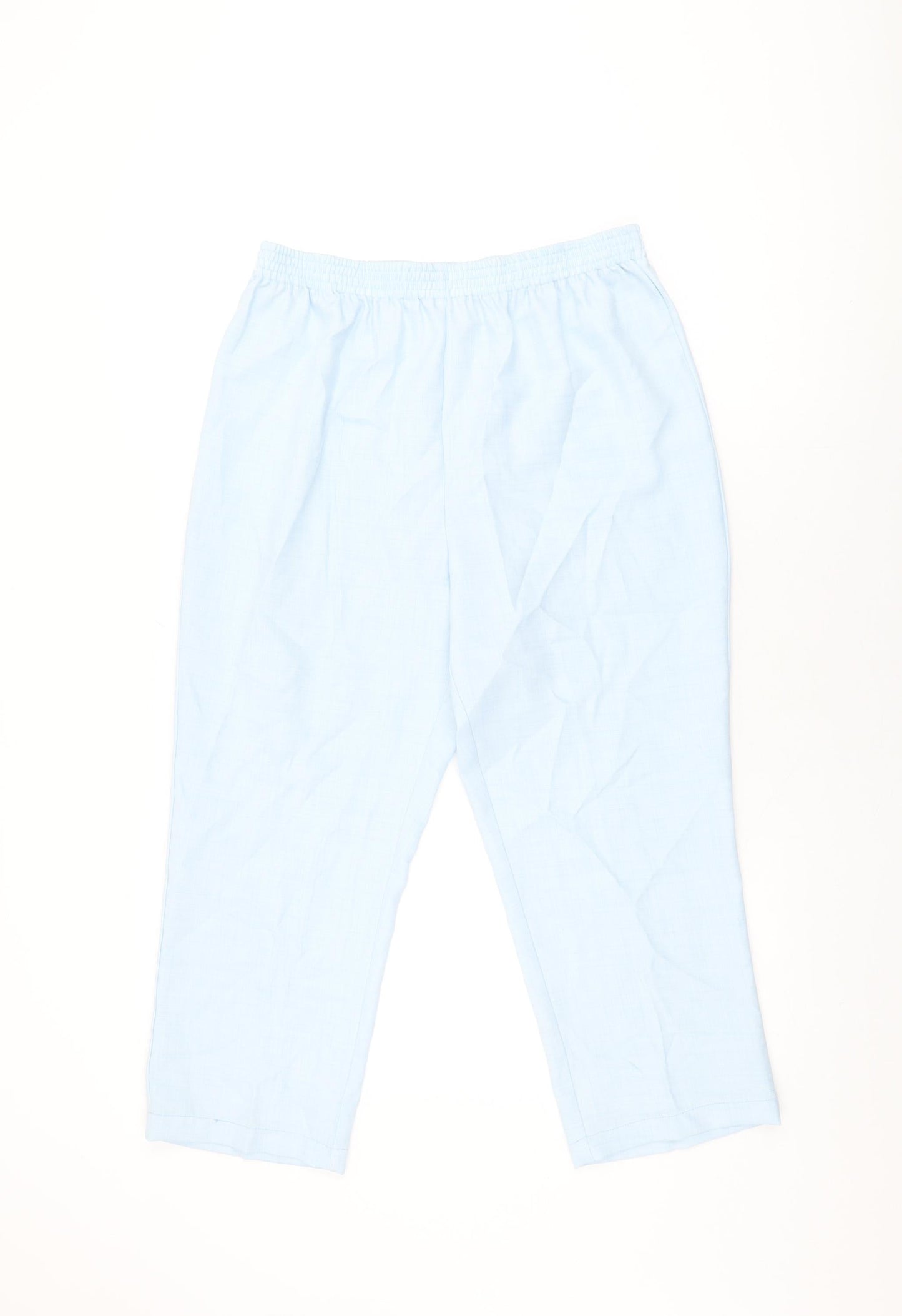 Damart Womens Blue Polyester Trousers Size 14 L23 in Regular