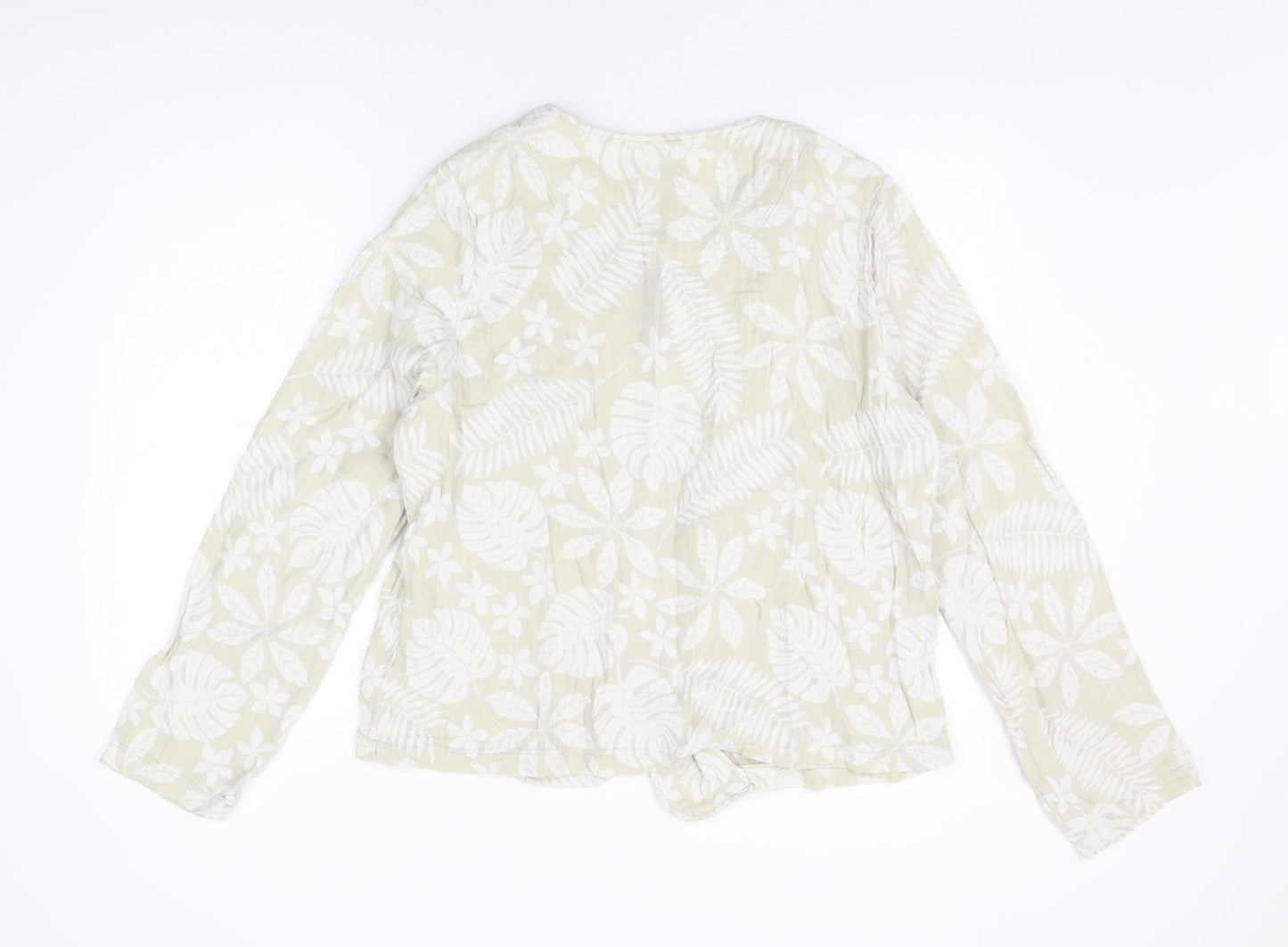 Tahari Womens Beige Floral Jacket Size XL