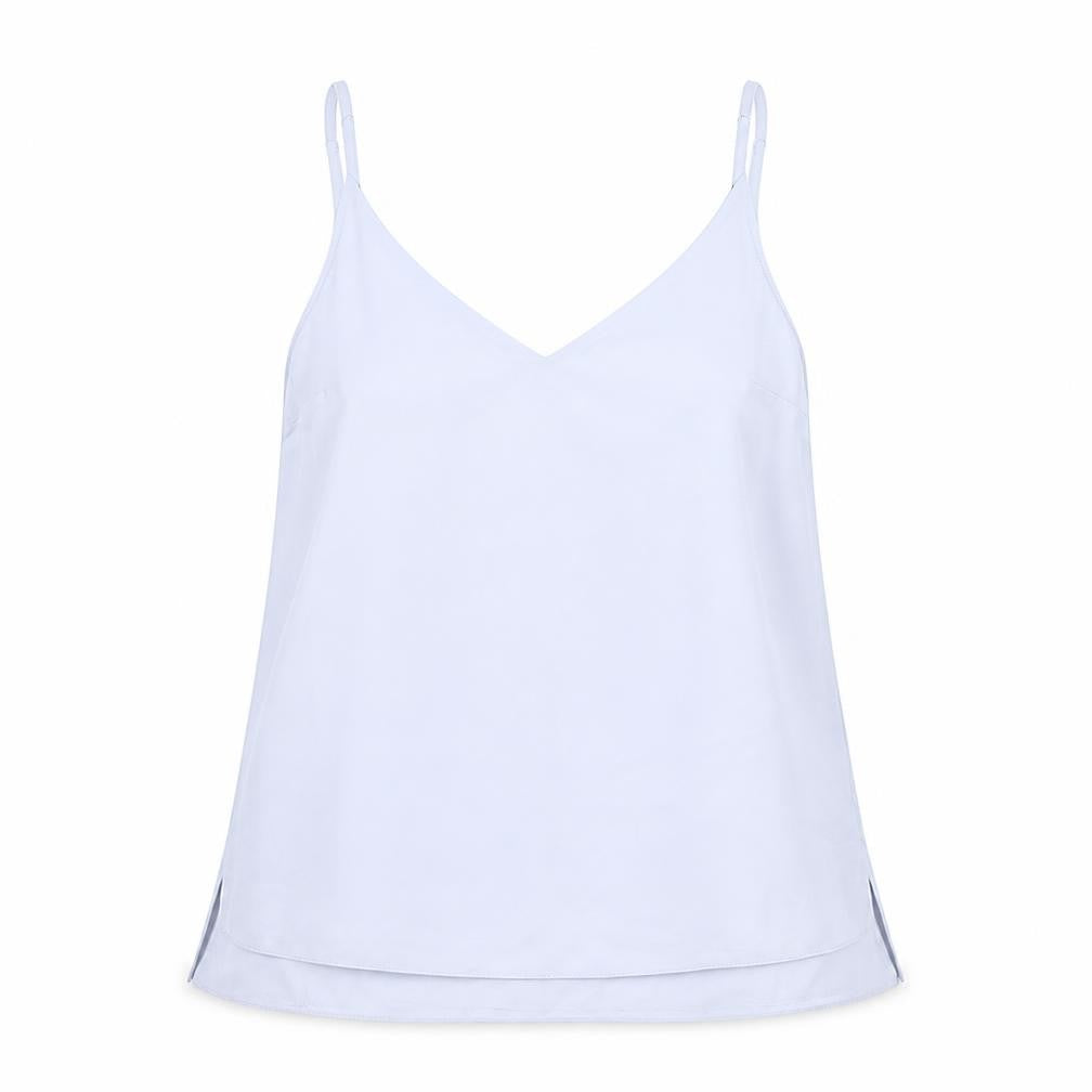 Topshop Womens Blue Polyester Camisole Tank Size 8 V-Neck