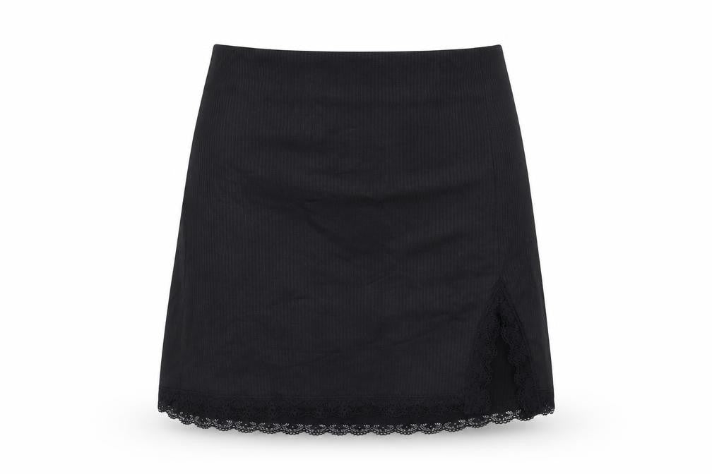 H&M Womens Black Polyester A-Line Skirt Size 2XS