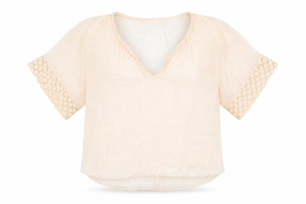 Saint Tropez Clothing Womens Pink Cotton Basic T-Shirt Size M V-Neck