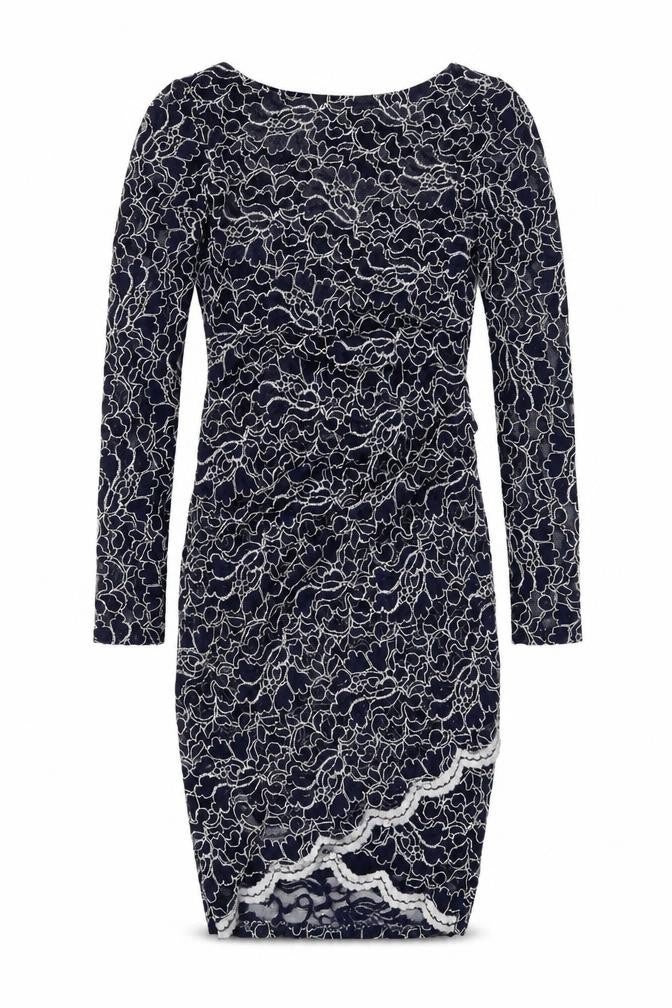 Lipsy Womens Blue Nylon Bodycon Size 10 Round Neck Pullover
