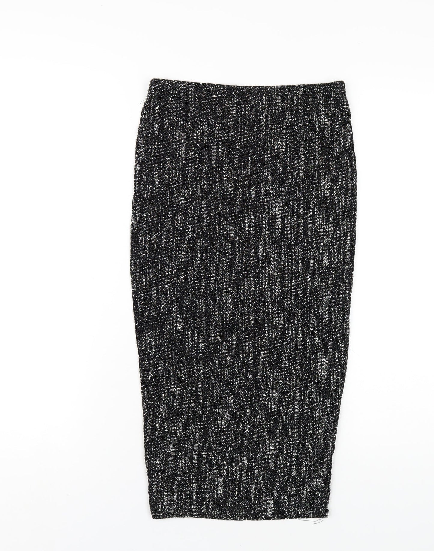 River Island Womens Black Nylon Straight & Pencil Skirt Size 6