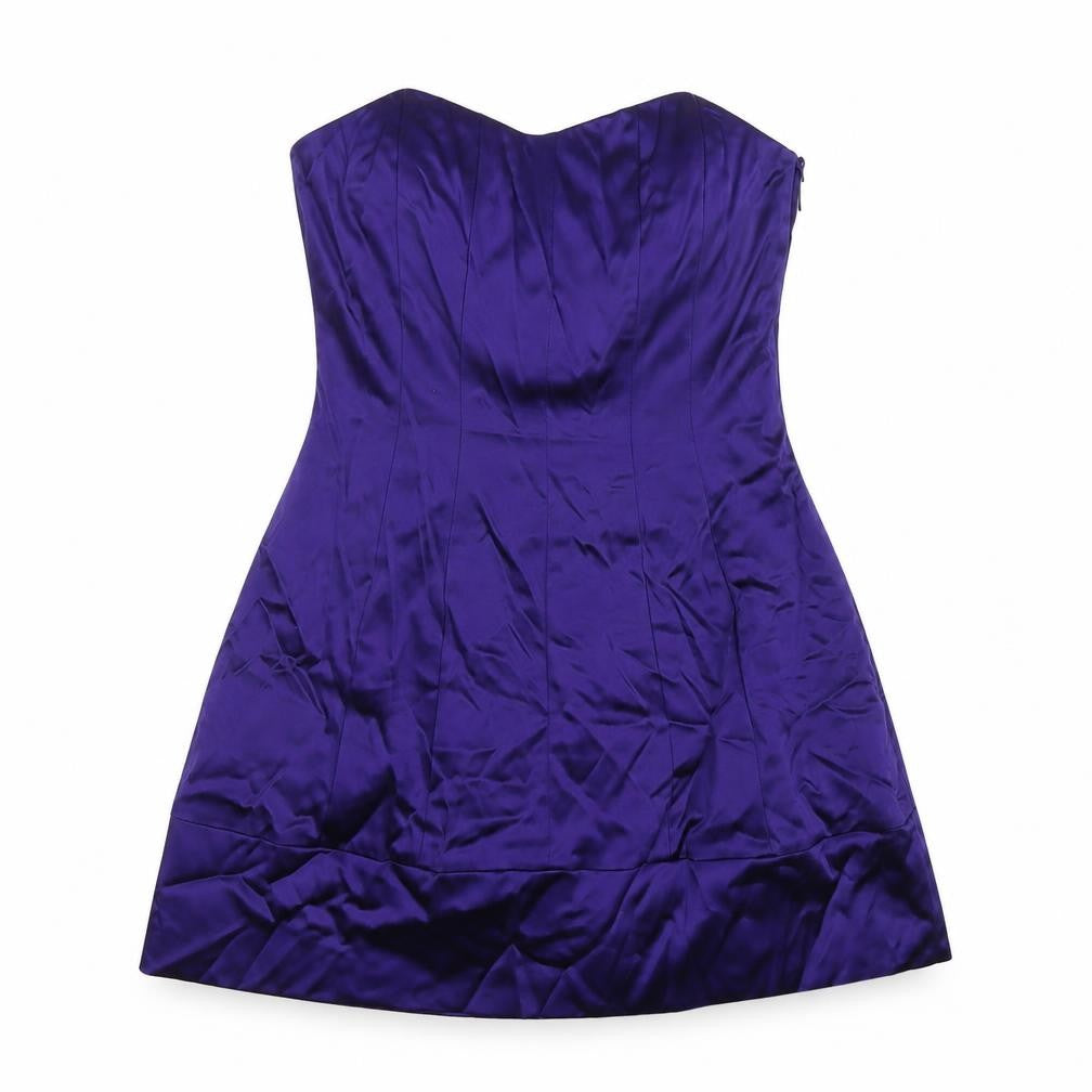 Oasis Womens Purple Acetate A-Line Size 12 Scoop Neck Zip
