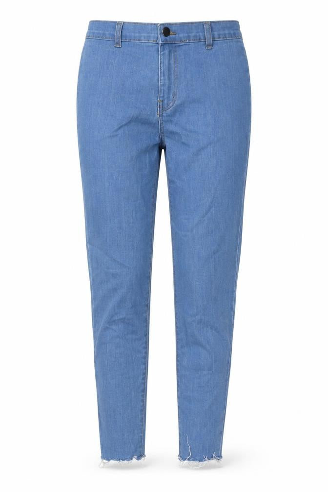 PRETTYLITTLETHING Womens Blue Cotton Skinny Jeans Size 10 L25 in Regular Zip