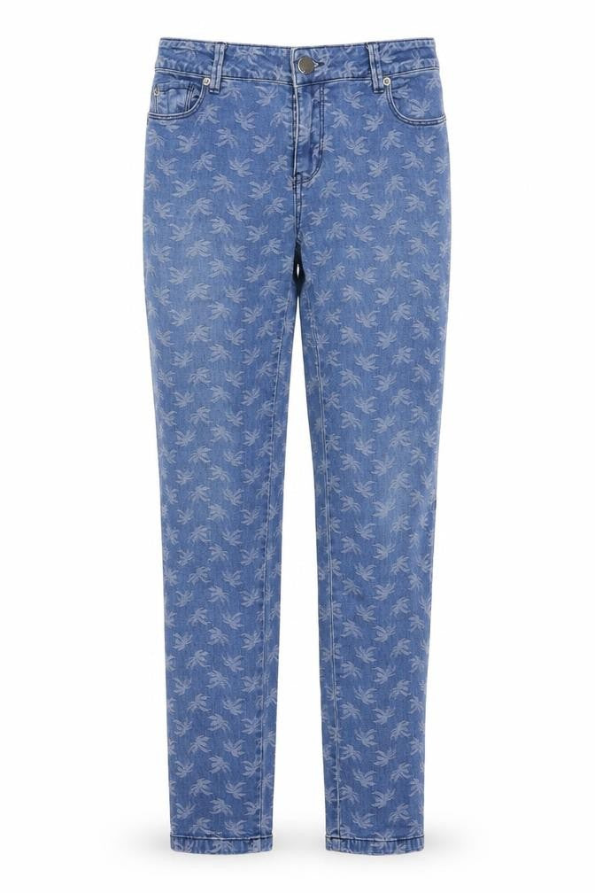 Kill Jeans Womens Blue Floral Cotton Skinny Jeans Size 10 L31 in Regular Zip