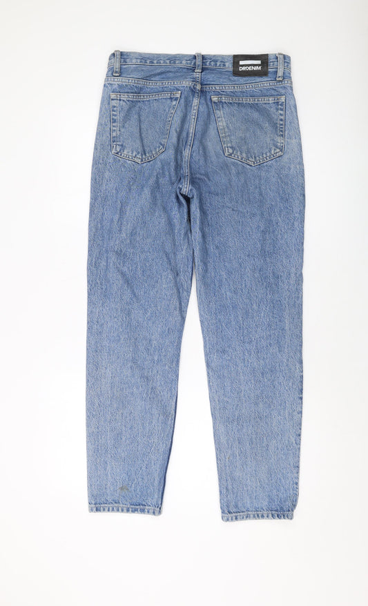 Dr Denim Womens Blue Cotton Mom Jeans Size 30 in L30 in Regular Button