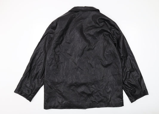 Nasty Gal Womens Black Jacket Size 12 Button
