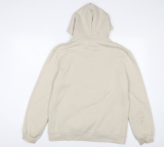 The Simpson Mens Beige Cotton Pullover Hoodie Size S