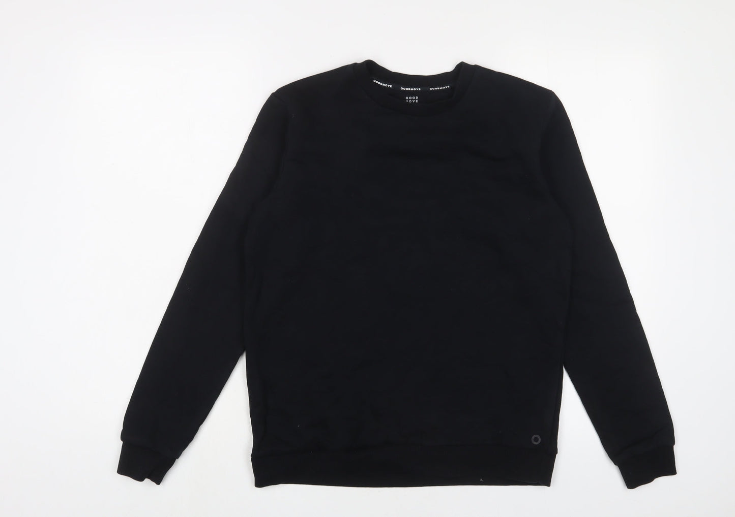GOODMOVE Boys Black Cotton Pullover Sweatshirt Size 13-14 Years Pullover
