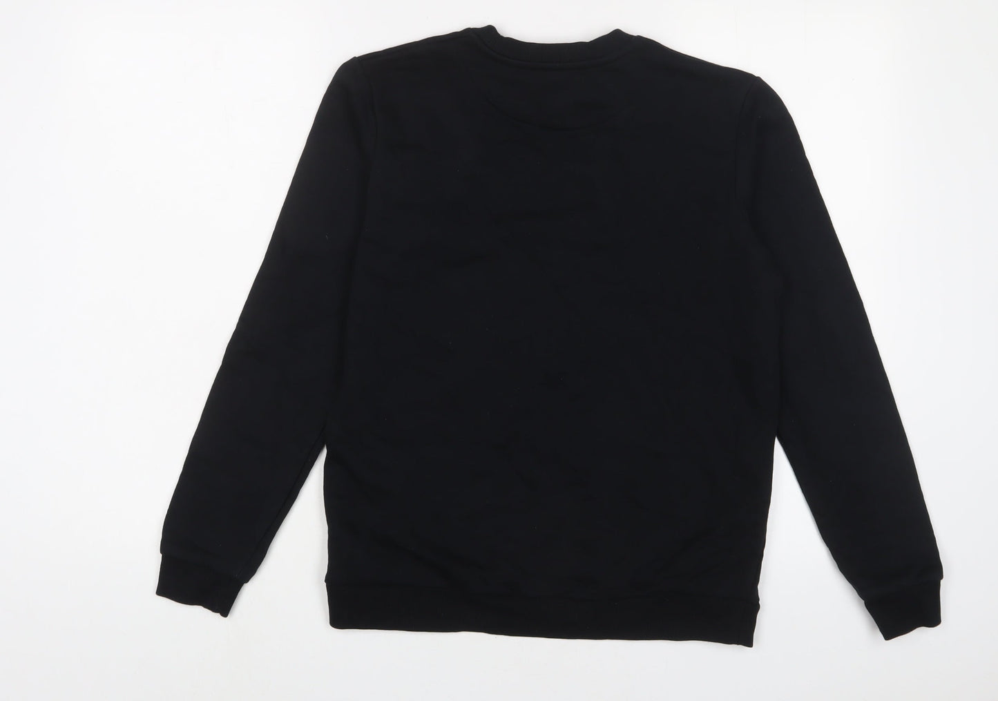 GOODMOVE Boys Black Cotton Pullover Sweatshirt Size 13-14 Years Pullover