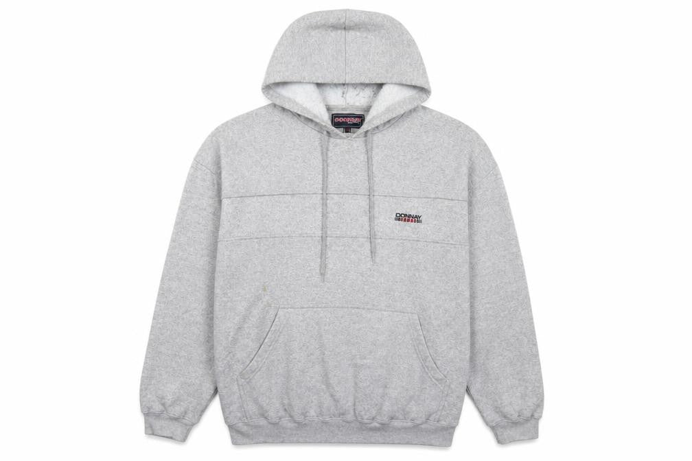 Mens UK M Regular Donnay Grey Pullover Hoodie