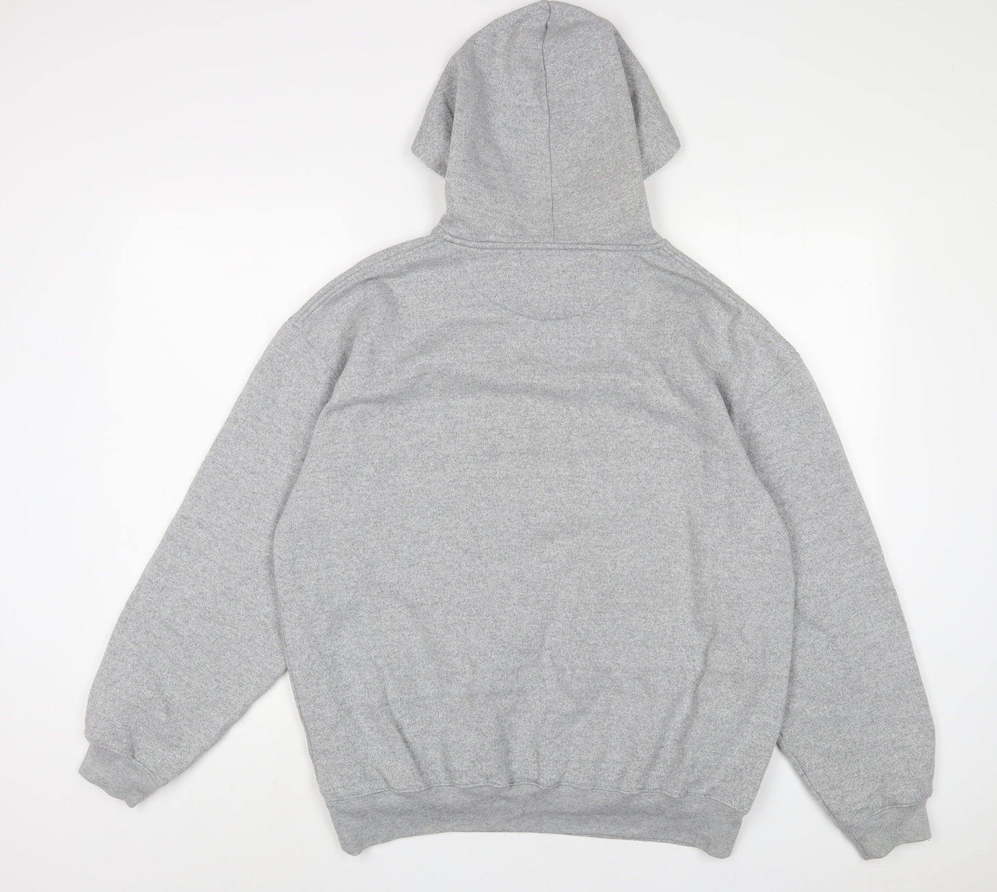 Donnay Mens Grey Cotton Pullover Hoodie Size M - Embroidered