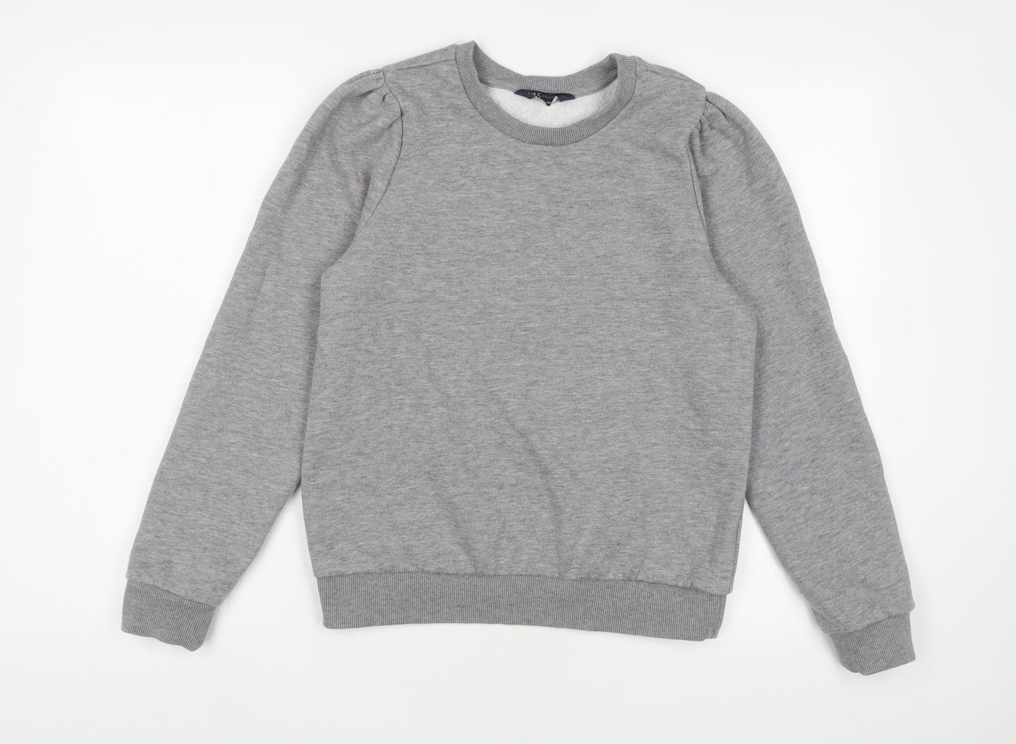 Marks and Spencer Womens Grey Cotton Pullover Sweatshirt Size 10 Pullover