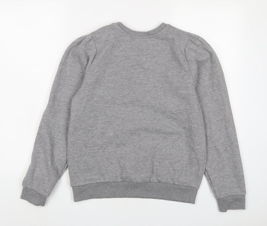Marks and Spencer Womens Grey Cotton Pullover Sweatshirt Size 10 Pullover