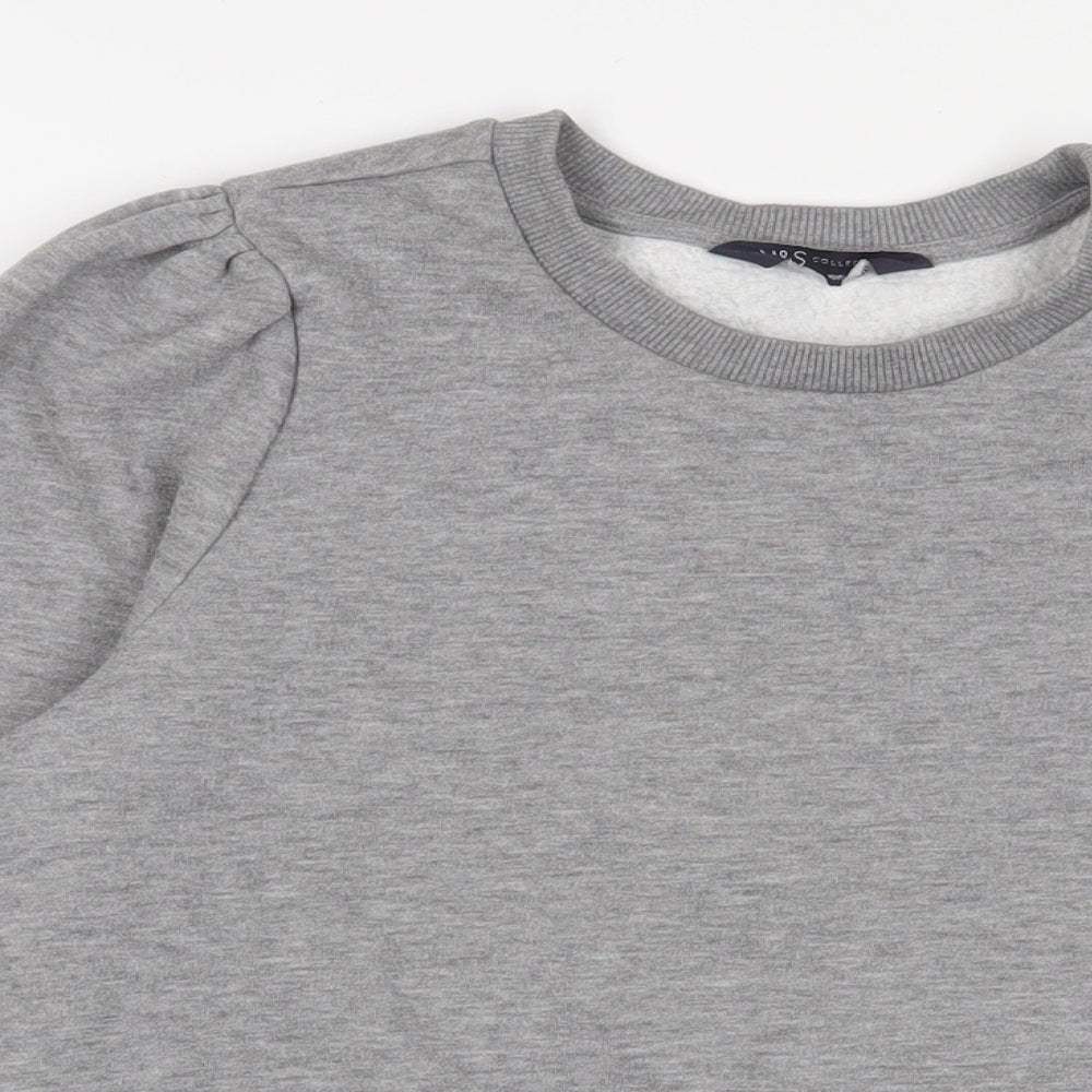 Marks and Spencer Womens Grey Cotton Pullover Sweatshirt Size 10 Pullover