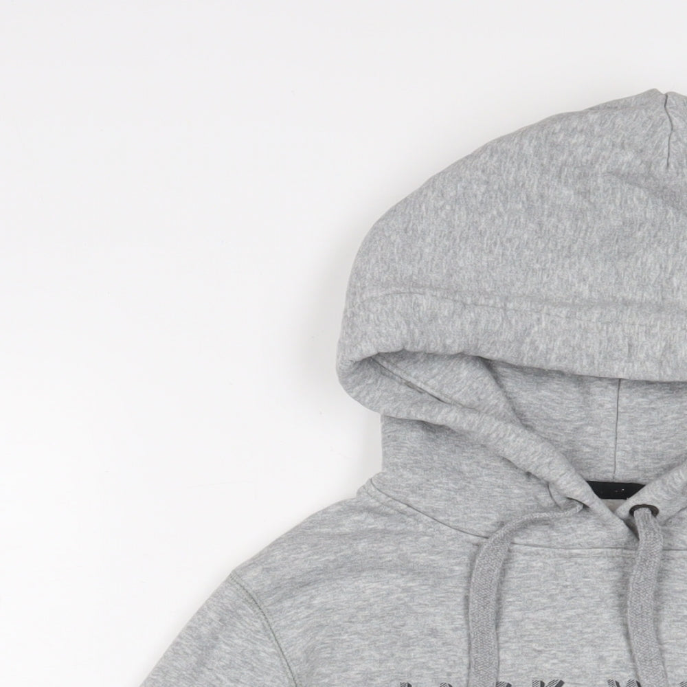 Jack Wills Womens Grey Cotton Pullover Hoodie Size 10 Pullover