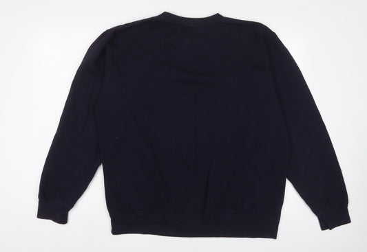 Teepublic Womens Blue Cotton Pullover Sweatshirt Size L Pullover
