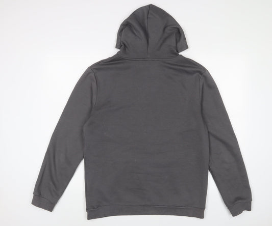 Boohoo Mens Grey Cotton Pullover Hoodie Size M