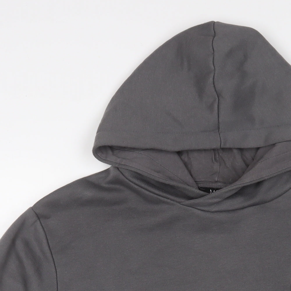 Boohoo Mens Grey Cotton Pullover Hoodie Size M