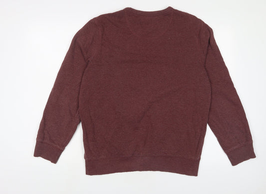 Marks and Spencer Mens Red Cotton Pullover Sweatshirt Size M