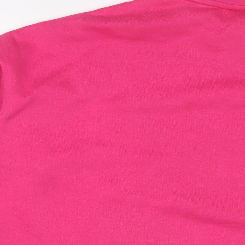 Disney Womens Pink Cotton Pullover Sweatshirt Size L Pullover