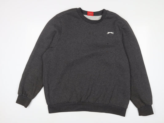 Slazenger Mens Grey Cotton Pullover Sweatshirt Size XL