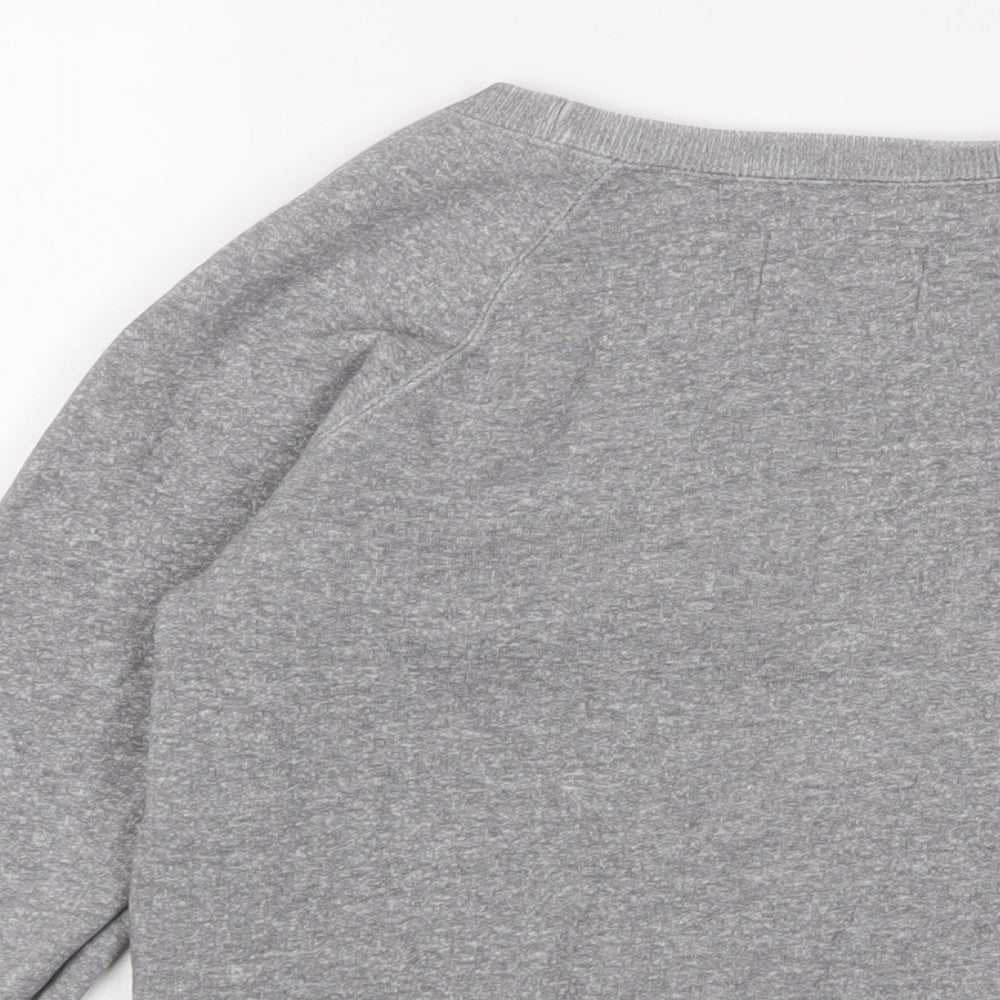 Jack Wills Womens Grey Cotton Pullover Sweatshirt Size 8 Pullover