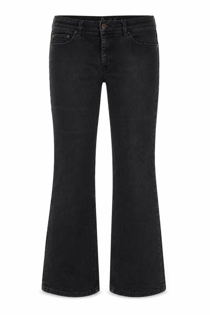 Oasis Womens Grey Cotton Bootcut Jeans Size 32 in L30 in Regular Zip