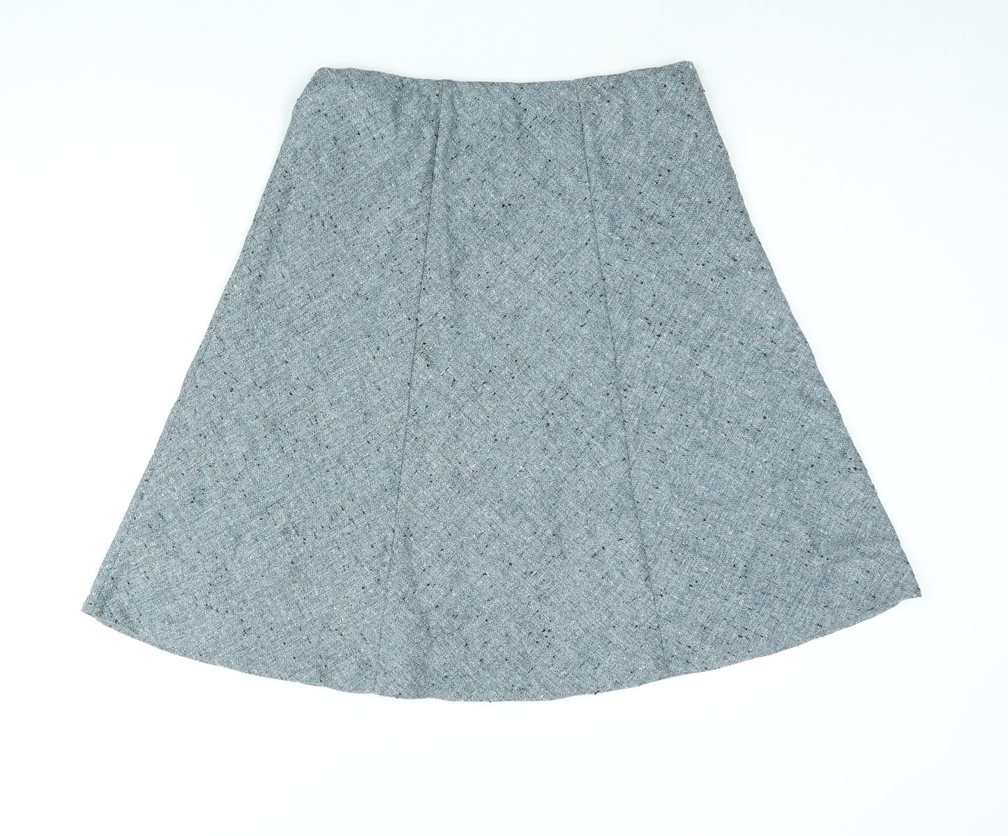 EWM Womens Blue Polyester A-Line Skirt Size 14