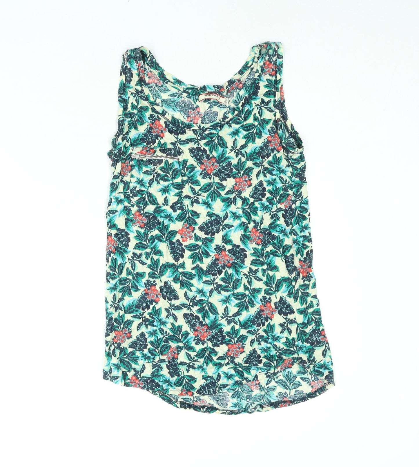 Springfield Womens Multicoloured Floral Polyester Camisole Blouse Size S Scoop Neck