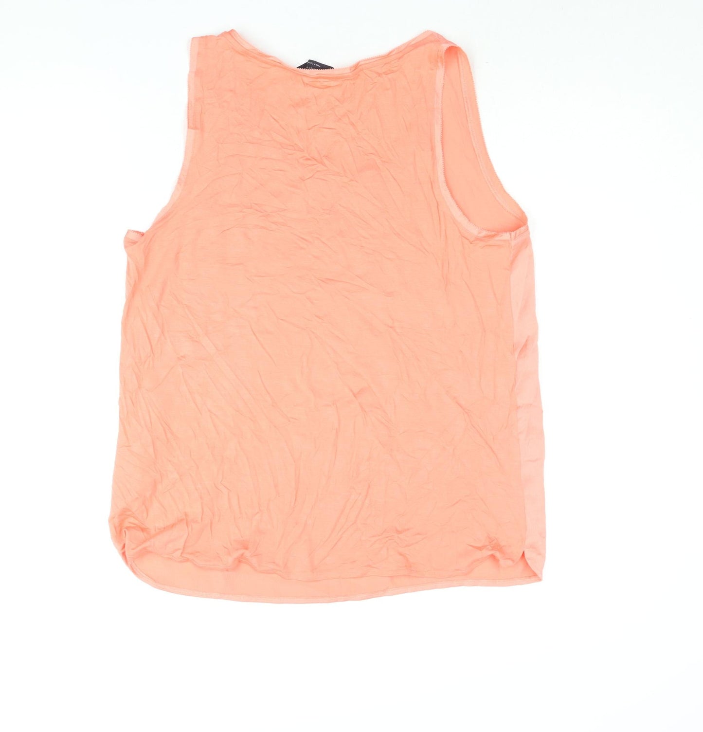 Marks and Spencer Womens Pink Polyester Camisole Blouse Size 12 Scoop Neck