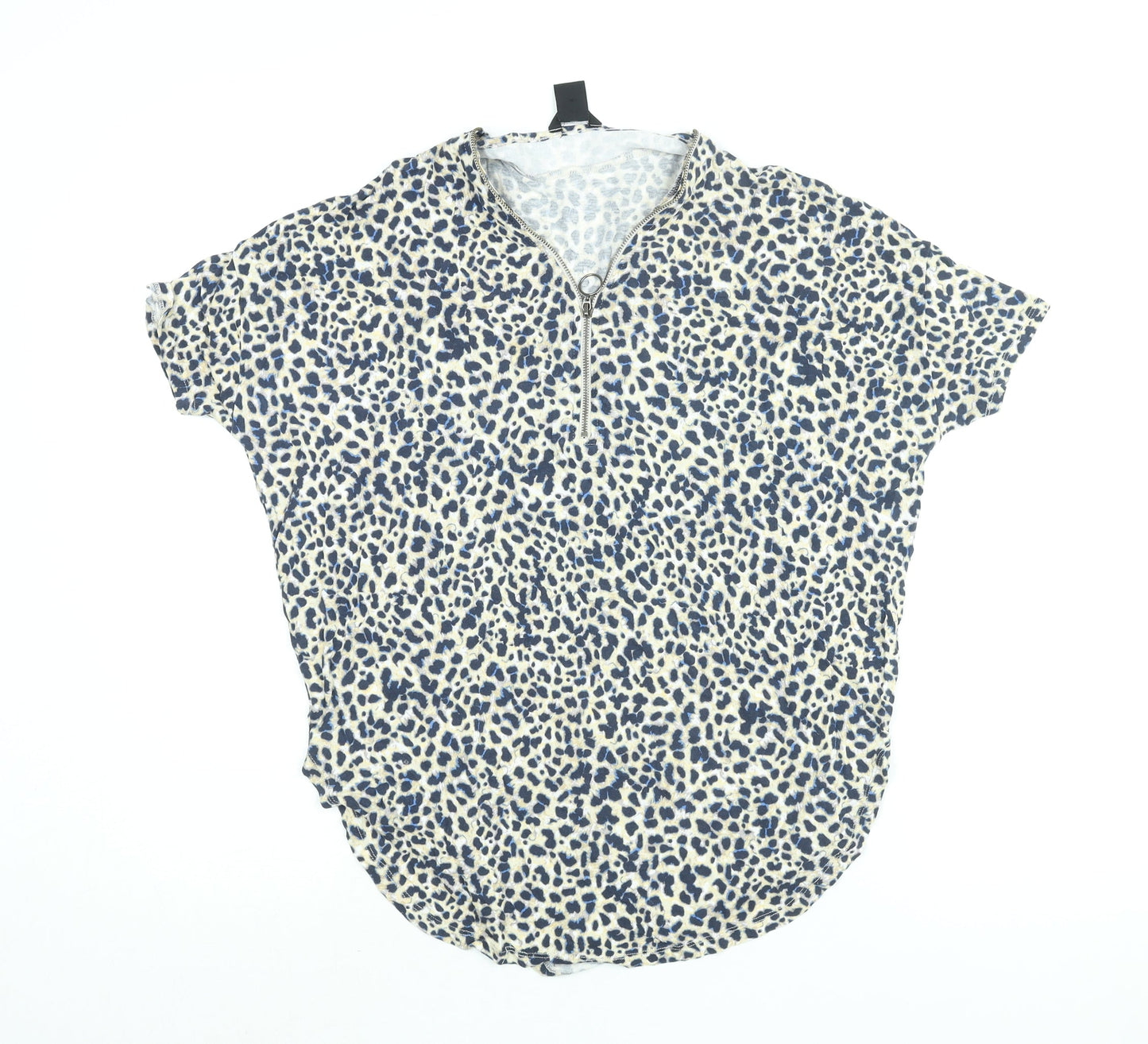 Lindex Womens Multicoloured Geometric Viscose Basic Blouse Size S V-Neck