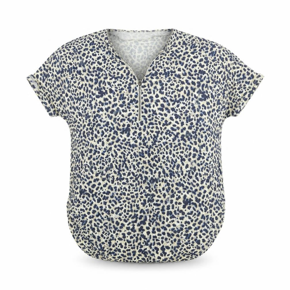 Lindex Womens Multicoloured Geometric Viscose Basic Blouse Size S V-Neck