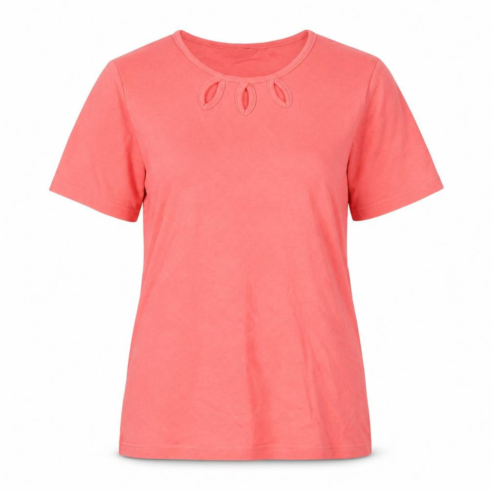 Womens UK Size S EWM Pink Cotton T-Shirt