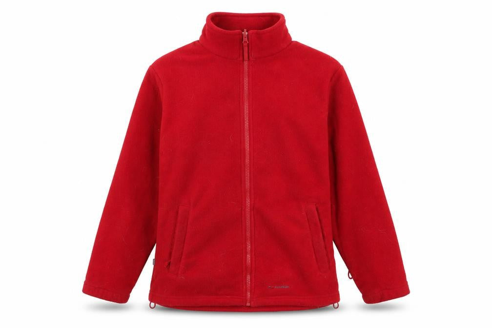 Womens UK 12 Regular Mountain Life Red Full Zip