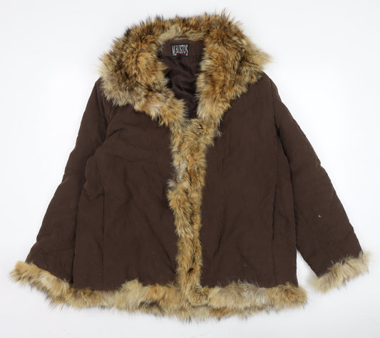 MBustos Womens Brown Jacket Size 18