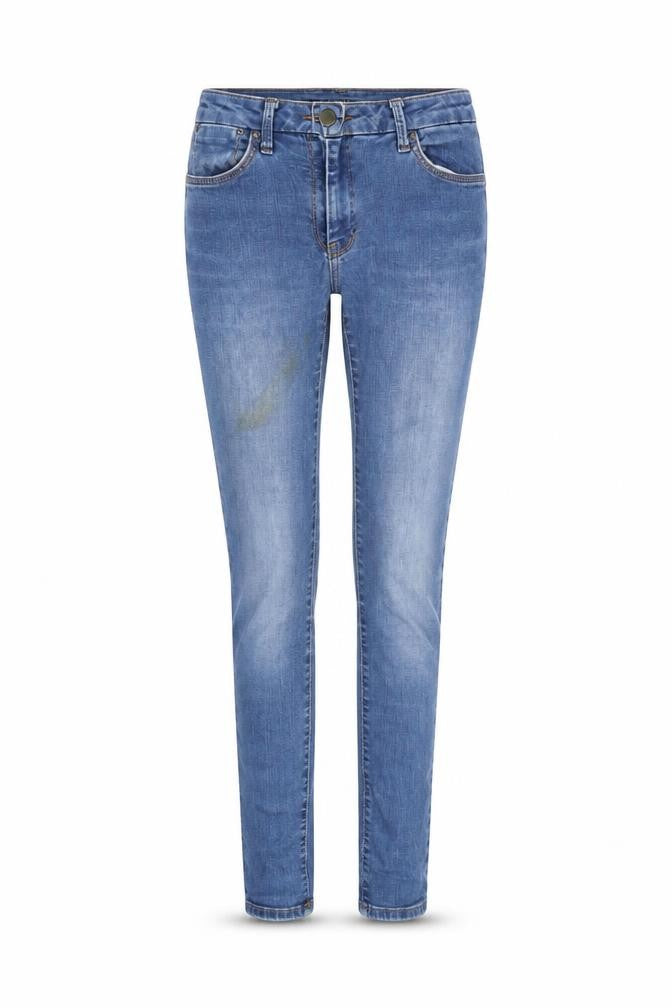 Marks & Spencer Womens Blue Cotton Blend Skinny Jeans Size 8 L25 in Regular Zip