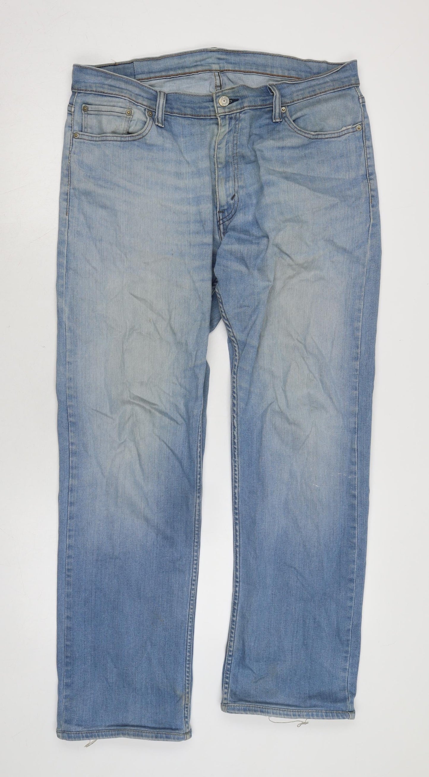 Levi's Mens Blue Cotton Straight Jeans Size 36 in L30 in Regular Zip